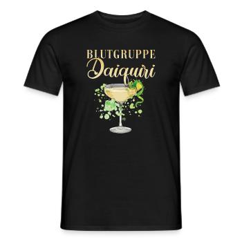 Groupe sanguin de la fête de jeune fille Daiquiri - T-shirt homme - noir - Devant - AI Model Male 178 light (178cm)