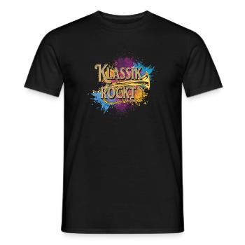 Cor ténor - musique classique, rocks, musique classique, éventail, cuivres - T-shirt homme - noir - Devant - AI Model Male 178 light (178cm)