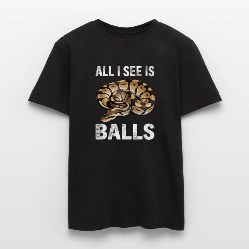 Königspython Schlangen Liebhaber Terrarium Python Männer T-Shirt