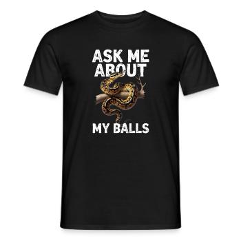 Königspython Schlangen Liebhaber Terrarium Python - Männer T-Shirt - Schwarz - Vorne - AI Model Male 178 light (178cm)