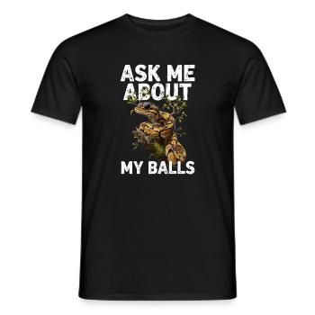 King Python Snakes Lover Terrarium Python - Men's T-Shirt - black - Front - AI Model Male 178 light (178cm)