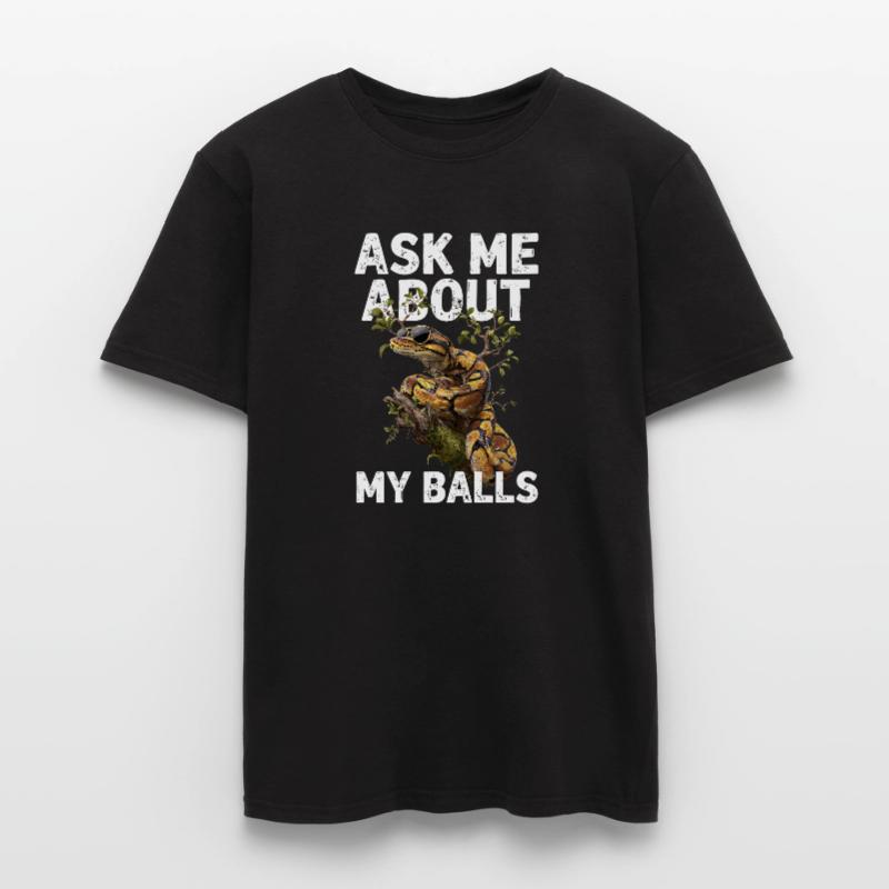 Königspython Schlangen Liebhaber Terrarium Python Männer T-Shirt