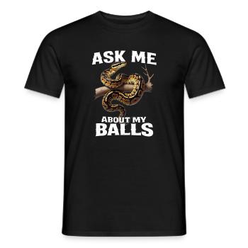 King Python Snakes Lover Terrarium Python - Men's T-Shirt - black - Front - AI Model Male 178 light (178cm)