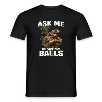 King Python Snakes Lover Terrarium Python - Men's T-Shirt - black - Front - AI Model Male 178 light (178cm)