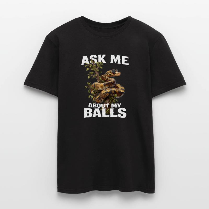 Königspython Schlangen Liebhaber Terrarium Python Männer T-Shirt