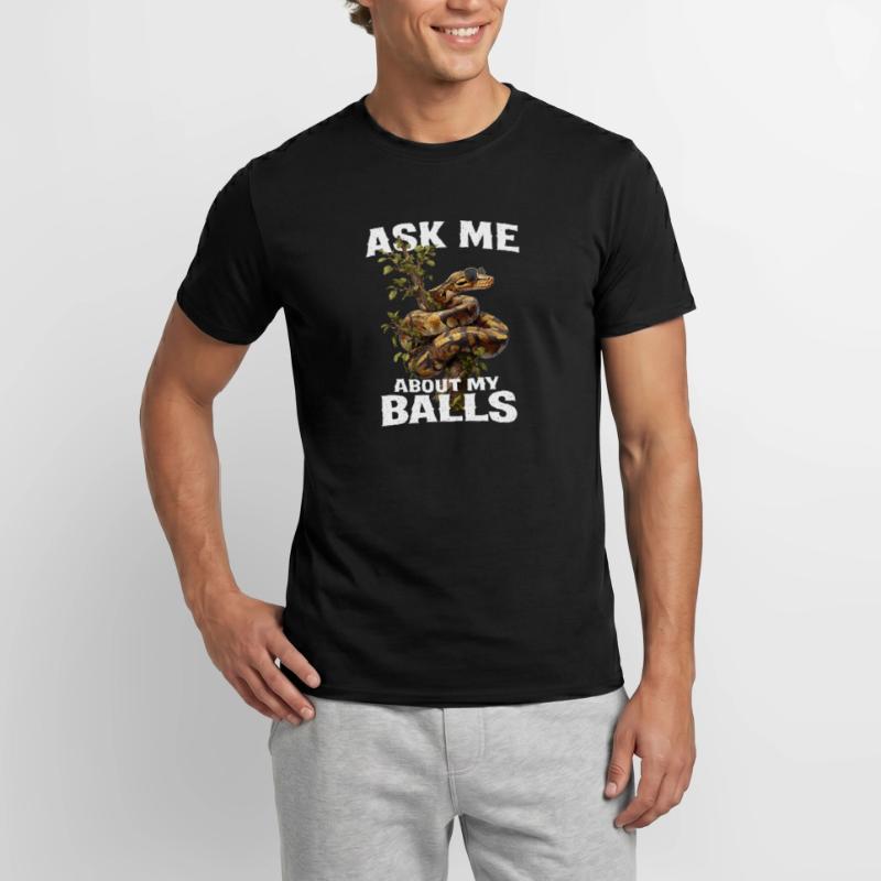 Königspython Schlangen Liebhaber Terrarium Python Männer T-Shirt