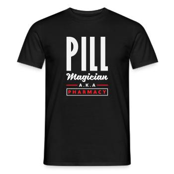 Pillenmagier Apotheker Pharmazietechniker - Männer T-Shirt - Schwarz - Vorne - AI Model Male 178 light (178cm)