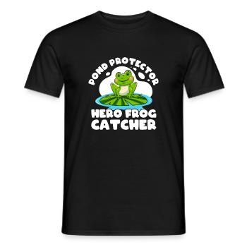 Frog Catcher Pond Protector Frog - Men's T-Shirt - black - Front - AI Model Male 178 light (178cm)