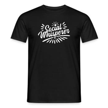 Citation d’assistant social Whisperer Assistant social - T-shirt homme - noir - Devant - AI Model Male 178 light (178cm)
