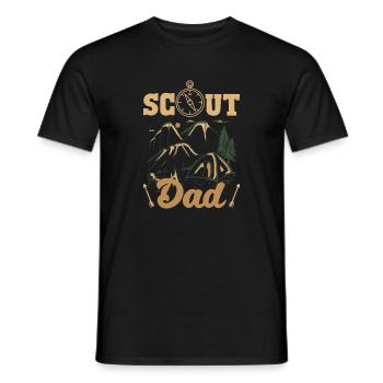Pfadfinder Scouting Dad Vater Camp Forest - Männer T-Shirt - Schwarz - Vorne - AI Model Male 178 light (178cm)