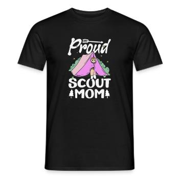 Stolze Pfadfindermama Pfadfindermutter Camp - Männer T-Shirt - Schwarz - Vorne - AI Model Male 178 light (178cm)