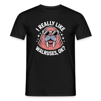 Walrus Saying Walruses Funny Walrus Gift - Men's T-Shirt - black - Front - AI Model Male 178 light (178cm)