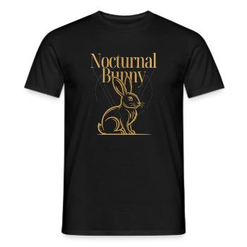 Nocturnal Bunny Nachtaktiver Osterhase Design - Männer T-Shirt - Schwarz - Vorne - AI Model Male 178 light (178cm)