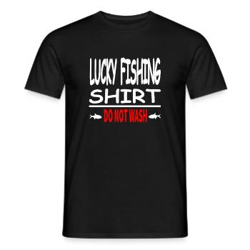 Angling - Men's T-Shirt - black - Front - AI Model Male 178 light (178cm)