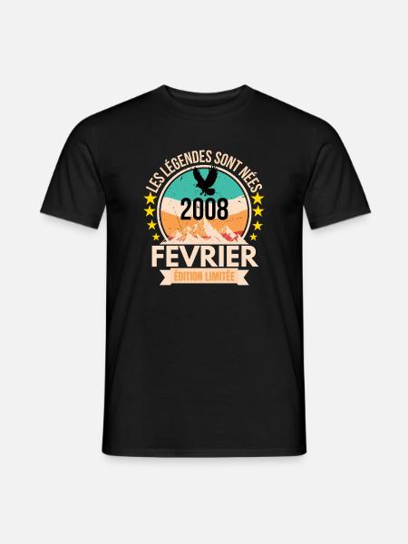 Legends werden im Februar 2008 geboren, Geburtstag 18 - Männer T-Shirt - Schwarz