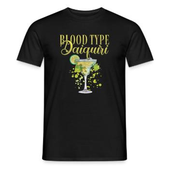 Groupe sanguin de la fête de jeune fille Daiquiri - T-shirt homme - noir - Devant - AI Model Male 178 light (178cm)