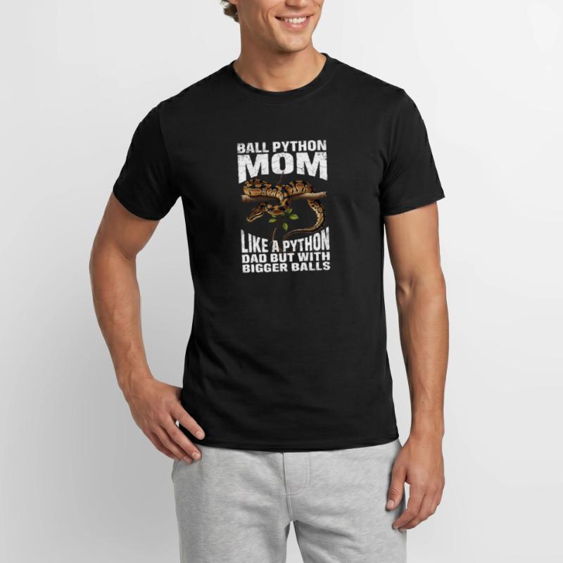 Königspython Mom Mama Schlangen Terrarium Python Männer T-Shirt