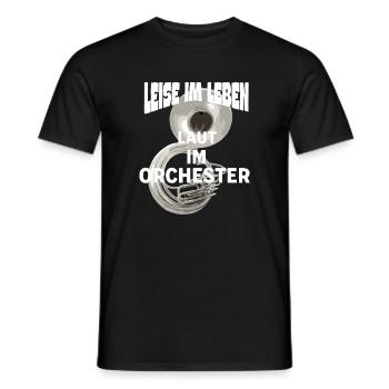 Sousaphon Silence dans la vie Bruyant dans l’orchestre - T-shirt homme - noir - Devant - AI Model Male 178 light (178cm)