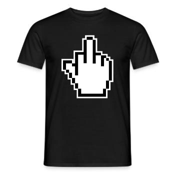 Curseur du majeur Majeur - T-shirt homme - noir - Devant - AI Model Male 178 light (178cm)