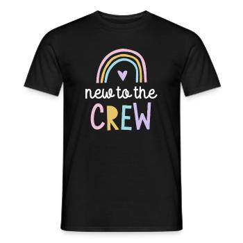 New to the Crew Baby Gift Pregnant 2026 - Men's T-Shirt - black - Front - AI Model Male 178 light (178cm)