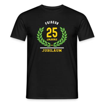 Hairdresser Anniversary 25 Years 25th Anniversary - Men's T-Shirt - black - Front - AI Model Male 178 light (178cm)