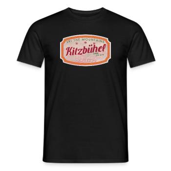 Alpine Vintage Label Kitzbühel Austria - T-shirt homme - noir - Devant - AI Model Male 178 light (178cm)