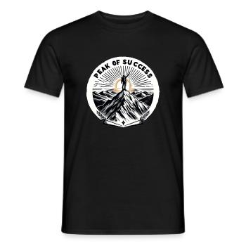 Summit of success - Men's T-Shirt - black - Front - AI Model Male 178 light (178cm)