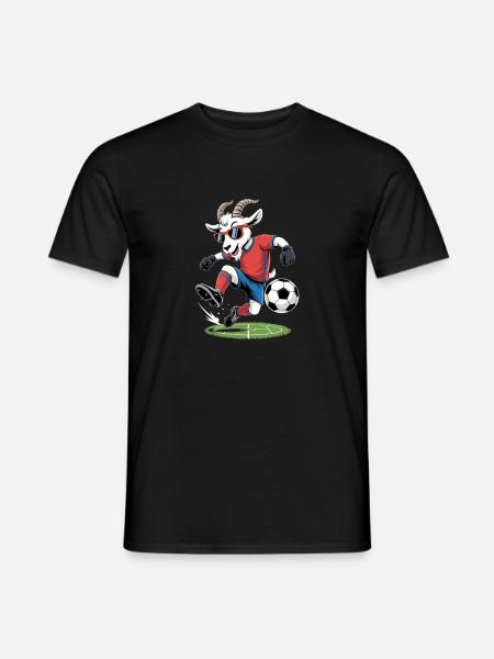 Cool Soccer Goat Goat with Sunglasses - Men's T-Shirt - black