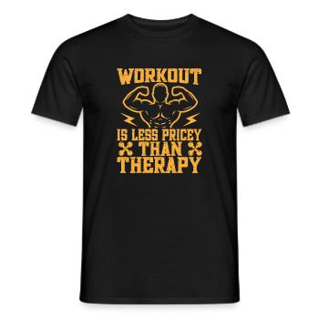 Un bodybuilder de motivation fitness moins cher que le thérap - T-shirt homme - noir - Devant - AI Model Male 178 light (178cm)