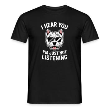 West Highland White Terrier Spruch Westie Geschenk - Männer T-Shirt - Schwarz - Vorne - AI Model Male 178 light (178cm)