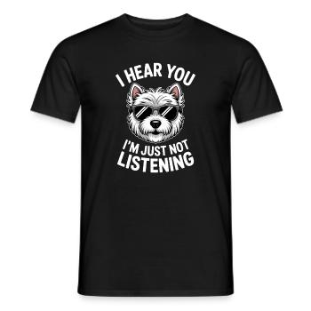 West Highland White Terrier Spruch Westie Geschenk - Männer T-Shirt - Schwarz - Vorne - AI Model Male 178 light (178cm)