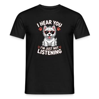 West Highland White Terrier Spruch Westie Geschenk - Männer T-Shirt - Schwarz - Vorne - AI Model Male 178 light (178cm)