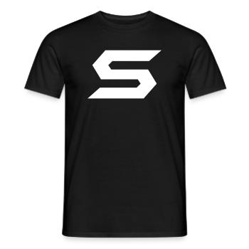 Geometric zigzag contrast - Men's T-Shirt - black - Front - AI Model Male 178 light (178cm)