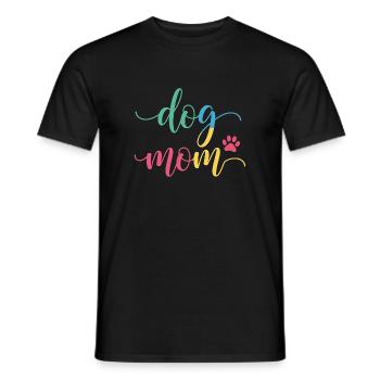 Maman de chien - Design coloré de maman de chien - T-shirt homme - noir - Devant - AI Model Male 178 light (178cm)
