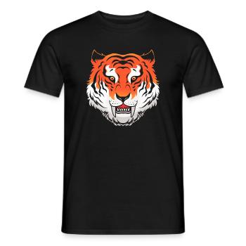 Urzeit Säbelzahntiger - Männer T-Shirt - Schwarz - Vorne - AI Model Male 178 light (178cm)