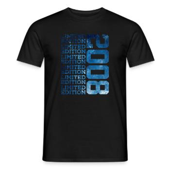 LIMITED EDITION 2008 18 YEARS 18TH BIRTHDAY - Men's T-Shirt - black - Front - AI Model Male 178 light (178cm)