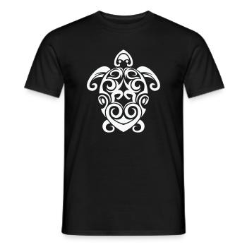 Tribal Schildkröte Spirale - Männer T-Shirt - Schwarz - Vorne - AI Model Male 178 light (178cm)