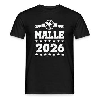 Palmiers de Majorque 2026 - T-shirt homme - noir - Devant - AI Model Male 178 light (178cm)