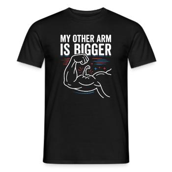 Anderer Arm Größer Meme - Männer T-Shirt - Schwarz - Vorne - AI Model Male 178 light (178cm)