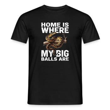 Königspython Schlangen Liebhaber Terrarium Python - Männer T-Shirt - Schwarz - Vorne - AI Model Male 178 light (178cm)