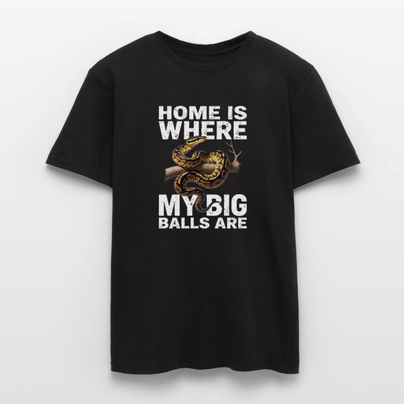 Königspython Schlangen Liebhaber Terrarium Python Männer T-Shirt