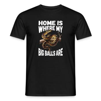 King Python Snakes Lover Terrarium Python - Men's T-Shirt - black - Front - AI Model Male 178 light (178cm)