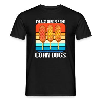 Corn dog - Men's T-Shirt - black - Front - AI Model Male 178 light (178cm)
