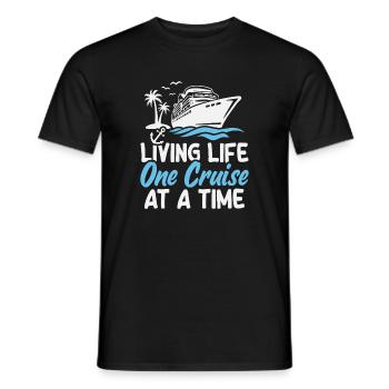 Kreuzfahrtschiff Sommerurlaub - Männer T-Shirt - Schwarz - Vorne - AI Model Male 178 light (178cm)