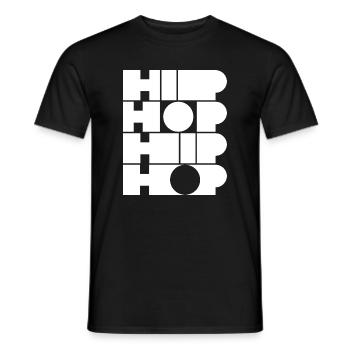 Fettgedruckte Block-Hip-Hop-Typografie - Männer T-Shirt - Schwarz - Vorne - AI Model Male 178 light (178cm)