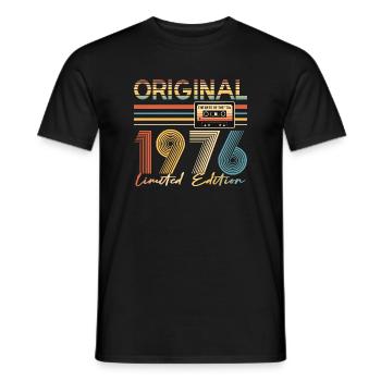 50 Birthday, 50 Years, Original 1976 - Men's T-Shirt - black - Front - AI Model Male 178 light (178cm)