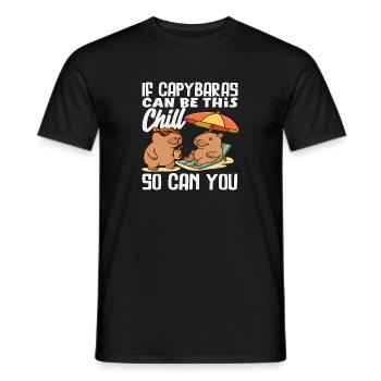 Calme-toi, capybara, alors tu peux capybara, mignon. - T-shirt homme - noir - Devant - AI Model Male 178 light (178cm)