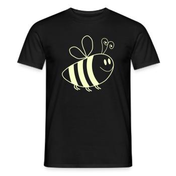 Motif des abeilles souriantes - T-shirt homme - noir - Devant - AI Model Male 178 light (178cm)