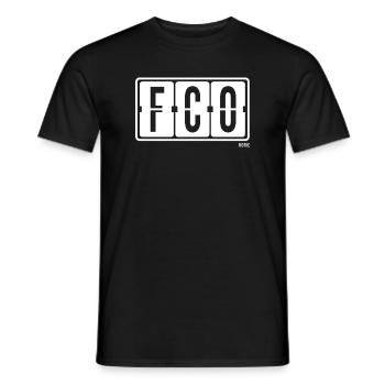 Rom FCO, City Souvenir Socken, Tasse, Mütze, Cap - Männer T-Shirt - Schwarz - Vorne - AI Model Male 178 light (178cm)