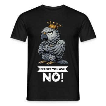 Before You Ask African Grey Parrot Parrot Parrot Holder - Men's T-Shirt - black - Front - AI Model Male 178 light (178cm)